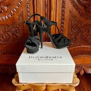 YSL ‘Tribute’ Platform Sandal (Size 38)